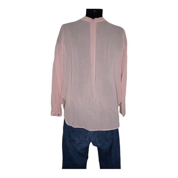 NWOT Ezra Button Up Rayon Long Sleeve Sz M Women - Picture 2 of 6